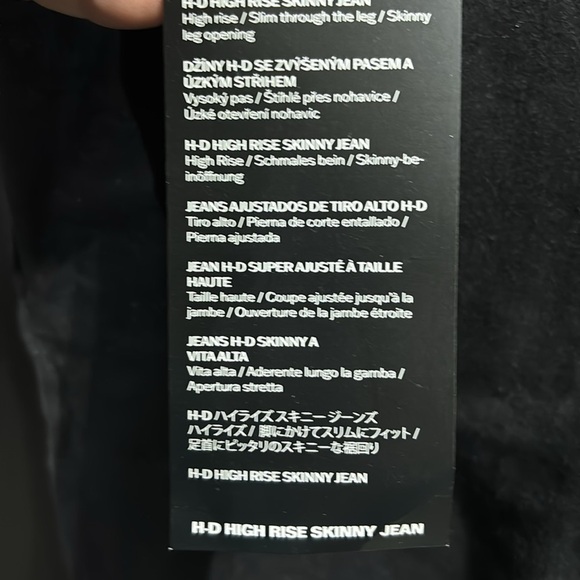 Harley Davidson High Rise skinny black denim Jeans,5 pocket,zip front,logo patch - Picture 11 of 11